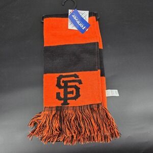 Forever Collectibles San Francisco Giants MLB Knit Scarf Orange Black Striped SF